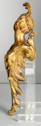 Paire d'espagnolettes à aigrettes en bronze doré d'époque Régence, Paris vers 1725 - 