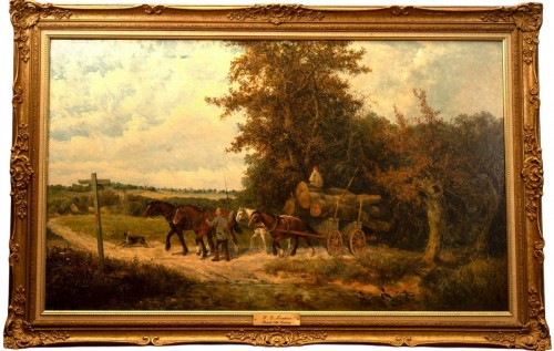 A Timber Wagon on a Country Lane