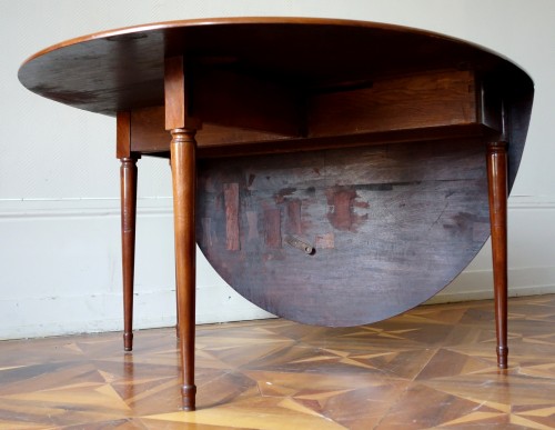 18th century - Mahogany table gate legacy stamped Jean François Leleu