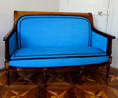 Directoire Mahogany &amp; Lemon Tree Sofa Attributed To Jacob - Seating Style Directoire