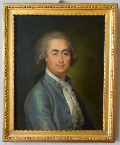 Paire de portraits d'époque Louis XVI - famille de Bressac - Tableaux et dessins Style Louis XVI