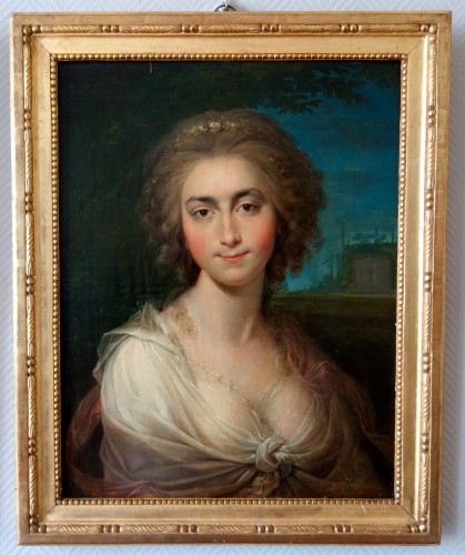 Paire de portraits d'époque Louis XVI - famille de Bressac - Louis XVI
