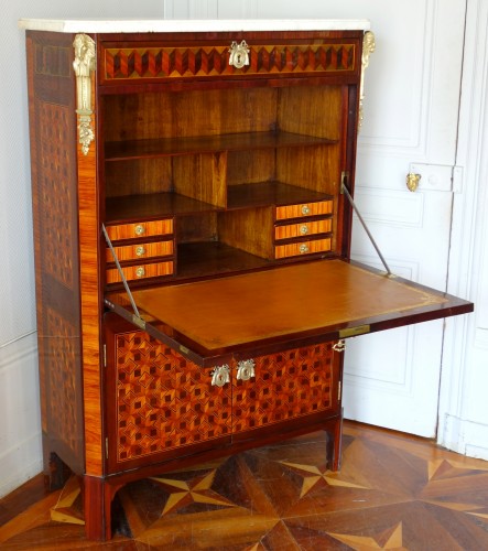 Secretaire Louis XVI en marqueterie estampille de Charles Krier - GSLR Antiques