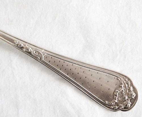 19th century - Sterling Silver And Vermeil   Flatware -  Silversmith Granvigne, 12 Guests 