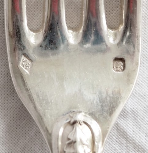 Sterling Silver And Vermeil   Flatware -  Silversmith Granvigne, 12 Guests  - Napoléon III