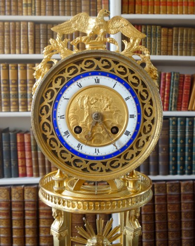 Retour d&#039;Egypte gilt bronze clock - Empire