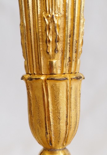 Antiquités - Pair of Empire ormolu torch candlesticks