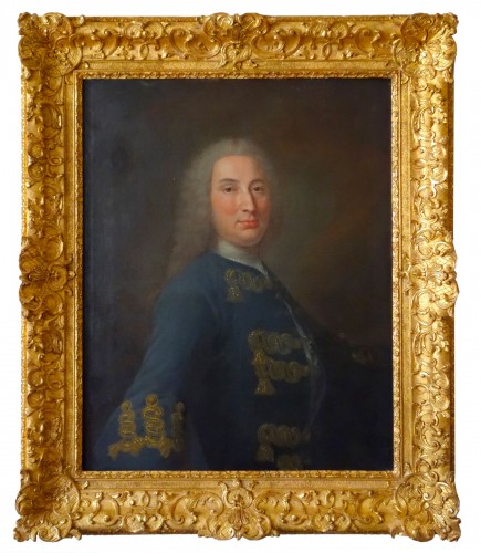 18th century French school : Regency - Louis XV portrait of an aristocrat