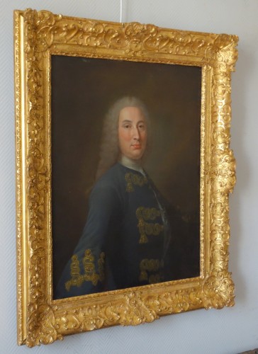 Régence - Ecole française du XVIIIe siècle, portrait d'aristocrate d'époque Régence