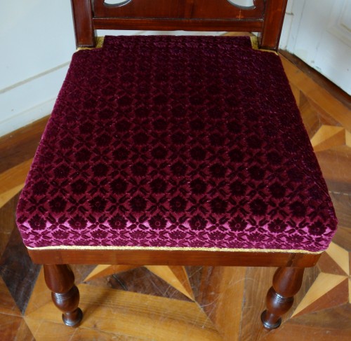 Empire - Jacob Desmalter : pair of Empire mahogany chairs, early 19th cent. ca 1810