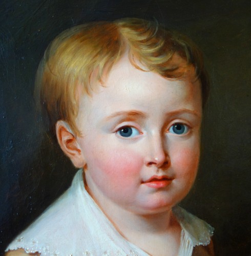 Empire period portrait of a child - Early 19th century French school - 