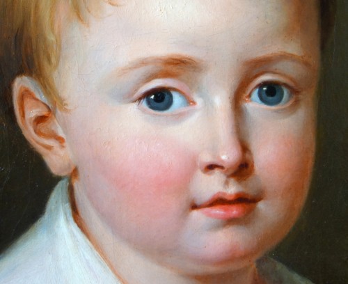 XIXe siècle - Portrait d'enfant d'époque Empire - Ecole française du début XIXe siècle