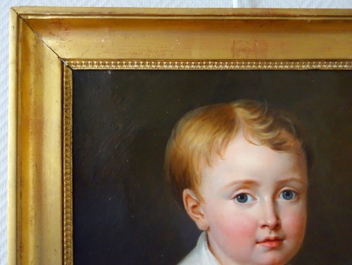 Antiquités - Empire period portrait of a child - Early 19th century French school