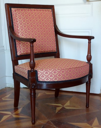 Fauteuil de bureau Directoire en acajou estampille de Georges Jacob - Sièges Style Directoire