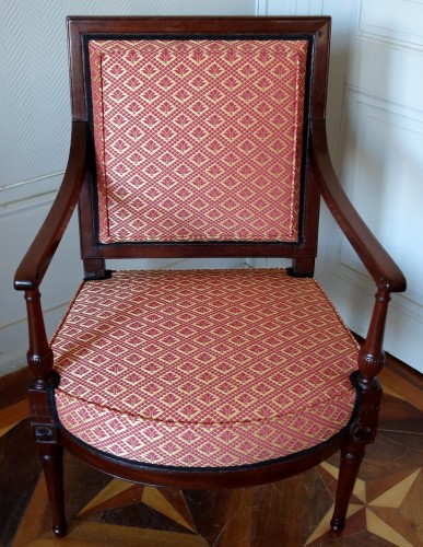 Antiquités - Directoire period armchair - Mahogany - stamp of Georges Jacob