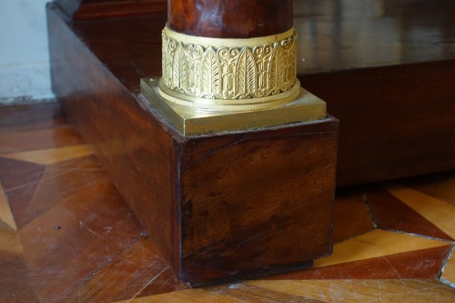 Empire - Important Empire period console in mahogany and gilt bronze