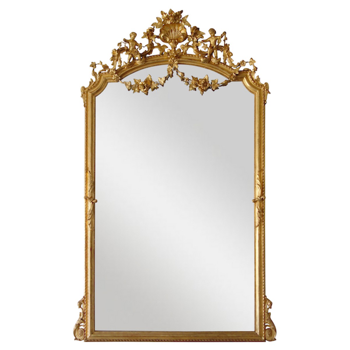 Vintage Louis Philippe mirror in gilded wood