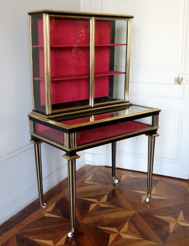 Meuble vitrine de collectionneur d'époque Napoléon III - Mobilier Style Napoléon III