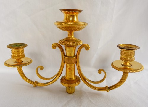 Paire de candélabres en bronze doré d'époque Empire - GSLR Antiques