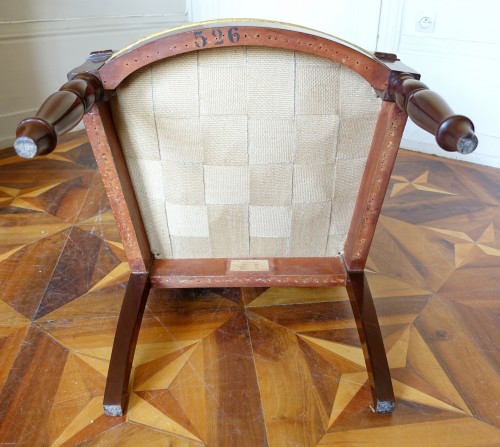 Antiquités - Fauteuil de salon en acajou par Jacob au Chateau d'Eu