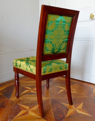 Restauration - Charles X - Paire de chaises de salon par Jacob au Chateau d'Eu