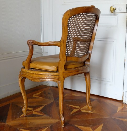 XVIIIe siècle - Fauteuil Canné Louis XV estampillé de François Reuze