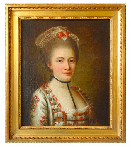 Ecole française du 18e siècle, Portrait de dame