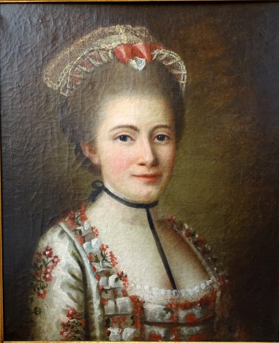 Ecole française du 18e siècle, Portrait de dame - GSLR Antiques