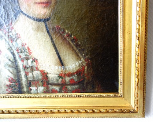 Antiquités - Ecole française du 18e siècle, Portrait de dame