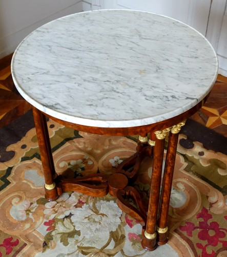Mobilier Table & Guéridon - Guéridon en acajou d'époque Empire attribué à Sébastien Youf