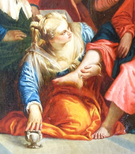 Antiquités - Le festin chez Simon le Pharisien, early 19th-century French or Italian school after Veronese