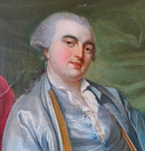 XVIIIe siècle - Portrait d'aristocrate, École française du XVIIIe siècle