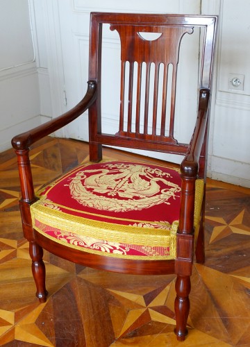 Sièges Fauteuil & Bergère - Fauteuil Empire par Jean-Pierre Louis pour Saint Cloud