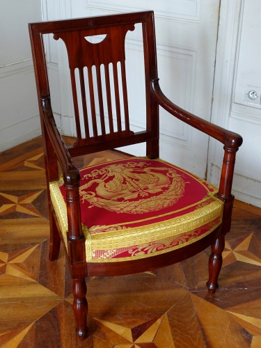 Fauteuil Empire par Jean-Pierre Louis pour Saint Cloud - GSLR Antiques