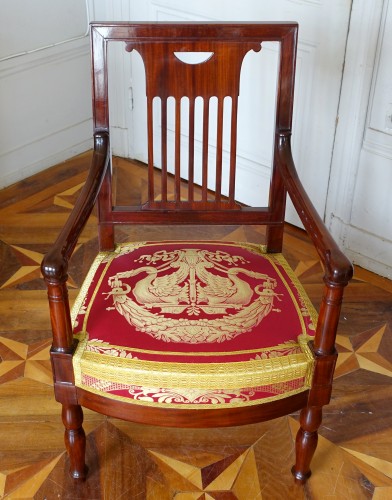 XIXe siècle - Fauteuil Empire par Jean-Pierre Louis pour Saint Cloud