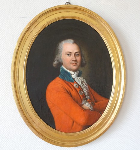 Ecole française du 18e siècle, Portrait d'homme d'époque Directoire - Tableaux et dessins Style Directoire