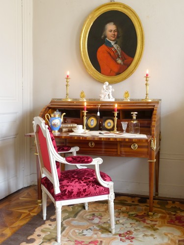 Antiquités - 18th century French school, Directoire period portrait of a man