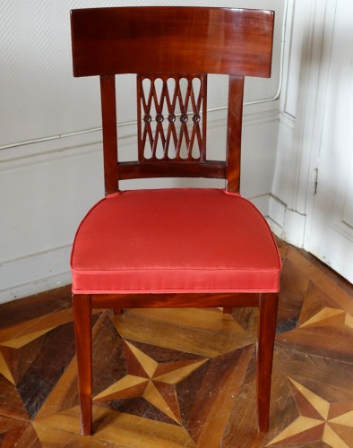 Seating  - Pair of Consulate period chairs stamped by Chapuis