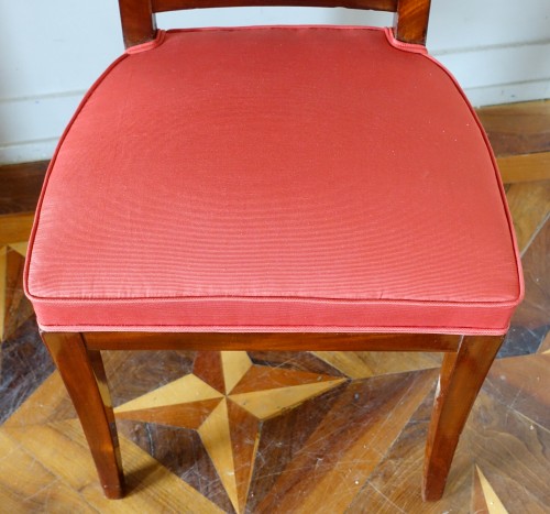 Pair of Consulate period chairs stamped by Chapuis - Directoire