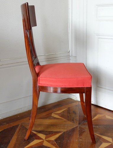 Directoire - Pair of Consulate period chairs stamped by Chapuis