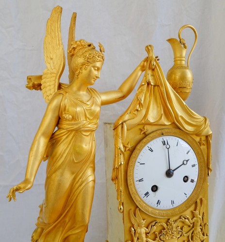 Empire Period Ormolu Clock - Allegory Of Daybreak Or Morning - Empire