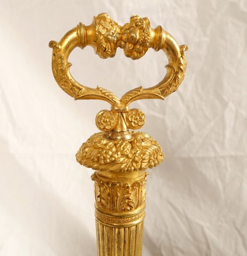 Antiquités - Service cabaret d'époque Charles X en cristal et bronze doré