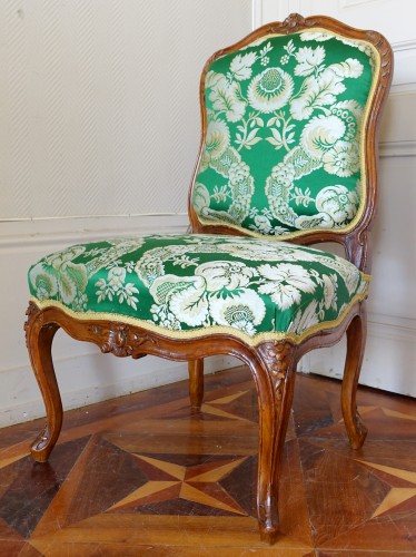 Chaise d'époque Louis XV estampille Etienne Meunier - Sièges Style Louis XV
