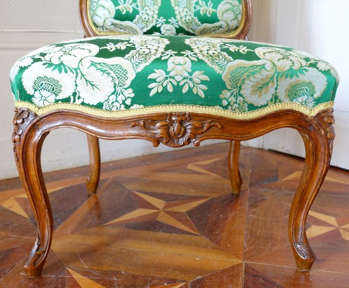 Louis XV - Chaise d'époque Louis XV estampille Etienne Meunier