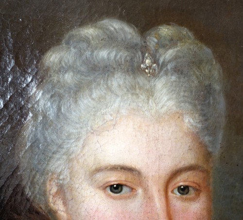 XVIIIe siècle - Ecole française du XVIIIe siècle, portrait de dame