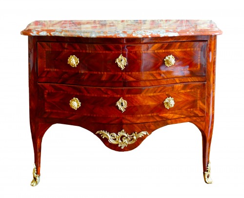 Louis XV commode - chest of drawers, stamp of Hubert Hansen