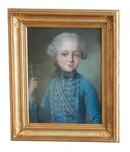 Portrait d'un enfant en hussard - Ecole française du 18e siècle