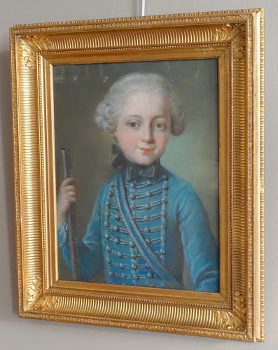 Portrait d'un enfant en hussard - Ecole française du 18e siècle - Tableaux et dessins Style Louis XVI