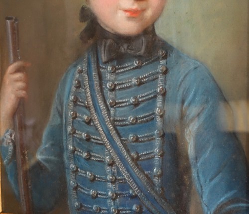Portrait d'un enfant en hussard - Ecole française du 18e siècle - Louis XVI