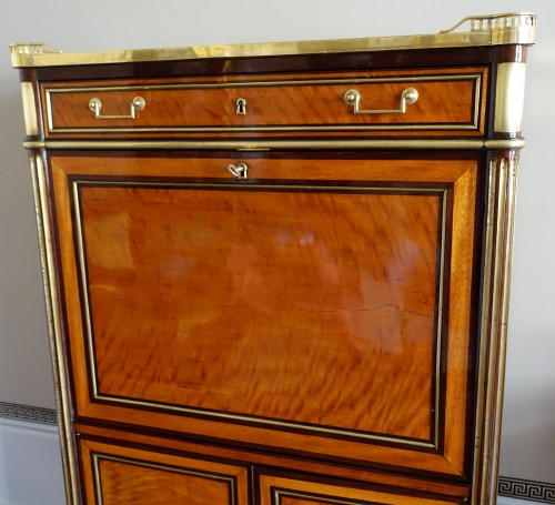 Antiquités - Secrétaire en citronnier d'époque Directoire